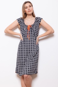 Retro Cube Melon Sleeve Nightdress -Lounger